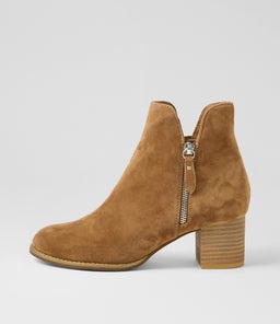 SHIANNELY LT CHOC NATURAL HEEL SUEDE