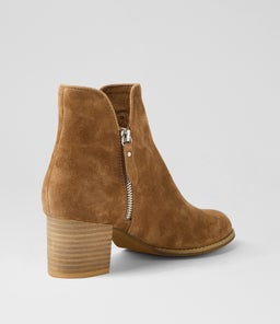 SHIANNELY LT CHOC NATURAL HEEL SUEDE