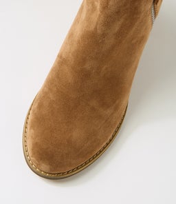 SHIANNELY LT CHOC NATURAL HEEL SUEDE