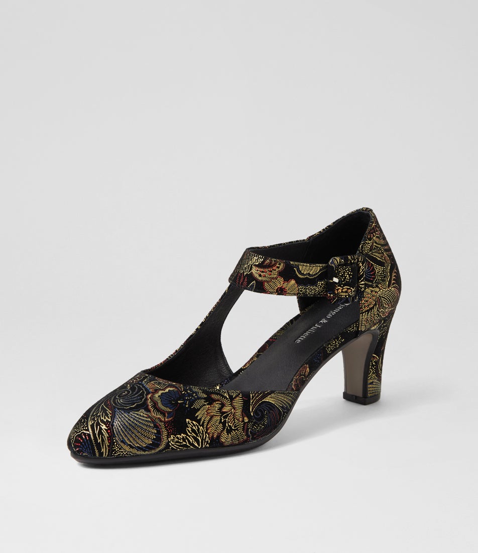Trinities-Black Regal Print-Suede