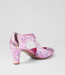TRINITIES PINK METALLIC MULTI LEATHER