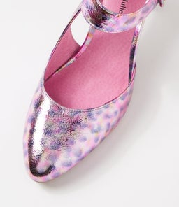 TRINITIES PINK METALLIC MULTI LEATHER