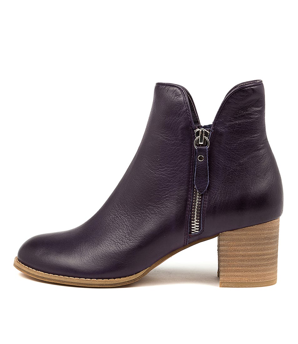 Buy Django & Juliette Shiannely Lrg Aubergine Ankle Boots online with free shipping