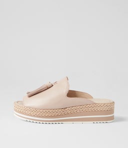 ADELINE DJ NUDE LEATHER WEAVE