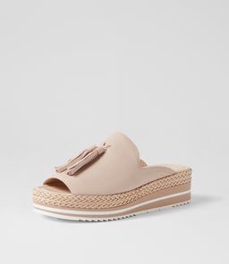 ADELINE DJ NUDE LEATHER WEAVE