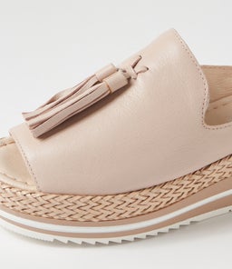 ADELINE DJ NUDE LEATHER WEAVE