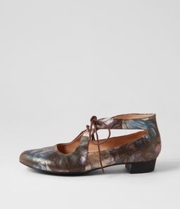 EWING DJ BLUE METAL FLORAL LEATHER