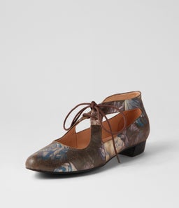 EWING DJ BLUE METAL FLORAL LEATHER