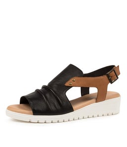 MADIS DJ BLACK DK TAN WHITE SOLE LEATHER