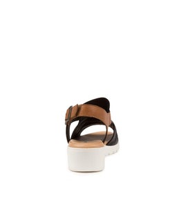 MADIS DJ BLACK DK TAN WHITE SOLE LEATHER