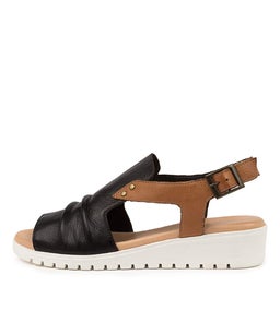 MADIS DJ BLACK DK TAN WHITE SOLE LEATHER