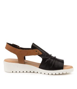 MADIS DJ BLACK DK TAN WHITE SOLE LEATHER