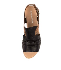 MADIS DJ BLACK DK TAN WHITE SOLE LEATHER