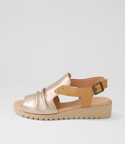 MADIS DJ CHAMPAGNE DK TAN LATTE SOLE LEATHER