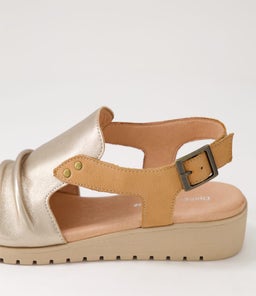 MADIS DJ CHAMPAGNE DK TAN LATTE SOLE LEATHER
