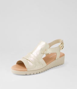 MADIS DJ PALE GOLD ALMOND SOLE SCRATCH LEATHER