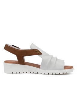 MADIS DJ WHITE DK TAN LEATHER