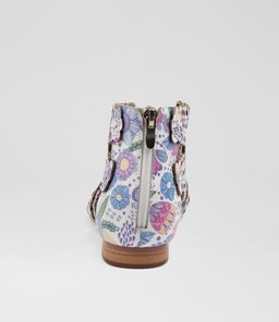 PINGU DJ WHITE FLORAL LEATHER