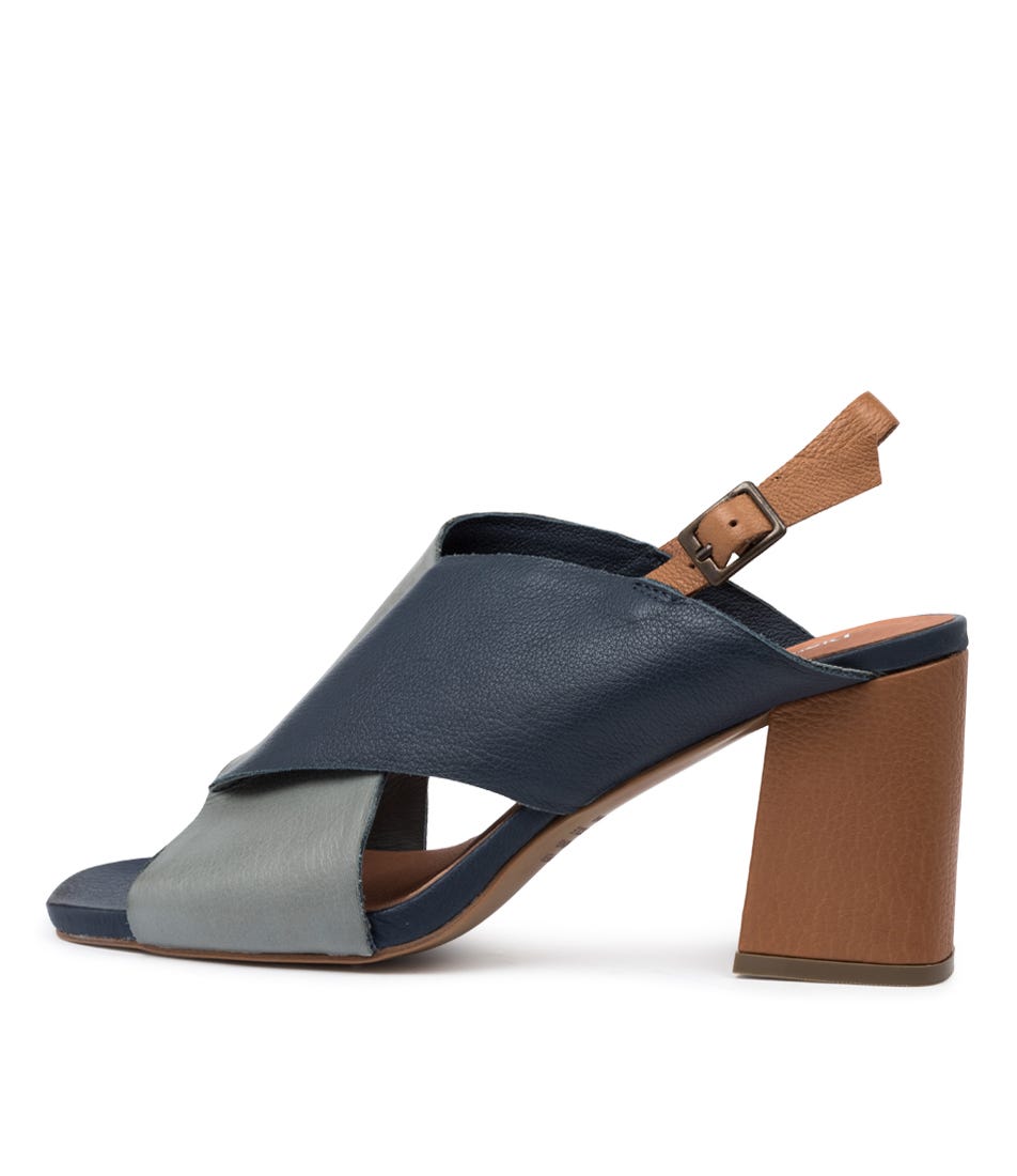 Buy Django & Juliette Rudolf Dj Steel Navy Multi Heeled Sandals online with free shipping