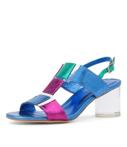 SEYMOUR DJ COBALT MULTI CLEAR LEATHER VINYLITE