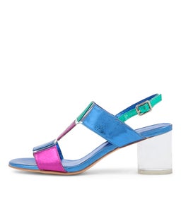 SEYMOUR DJ COBALT MULTI CLEAR LEATHER VINYLITE