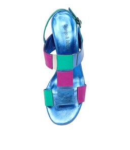 SEYMOUR DJ COBALT MULTI CLEAR LEATHER VINYLITE