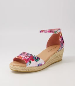 SKIP DJ POPPY PRINT NATURAL ROPE LEATHER