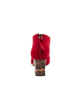 HELENE DJ RED LEOPARD HEEL SUEDE