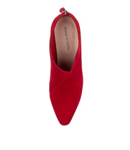 HELENE DJ RED LEOPARD HEEL SUEDE
