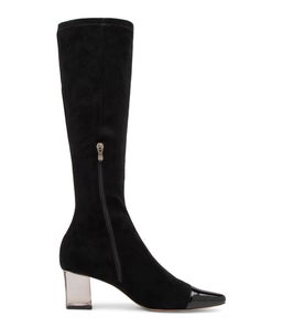 HARRIS DJ BLACK BLACK HEEL PATENT MICROSUEDE