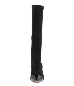 HARRIS DJ BLACK BLACK HEEL PATENT MICROSUEDE
