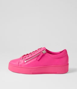Laila Hot Pink Leather Sneakers Laila Hot Pink Leather Sneakers