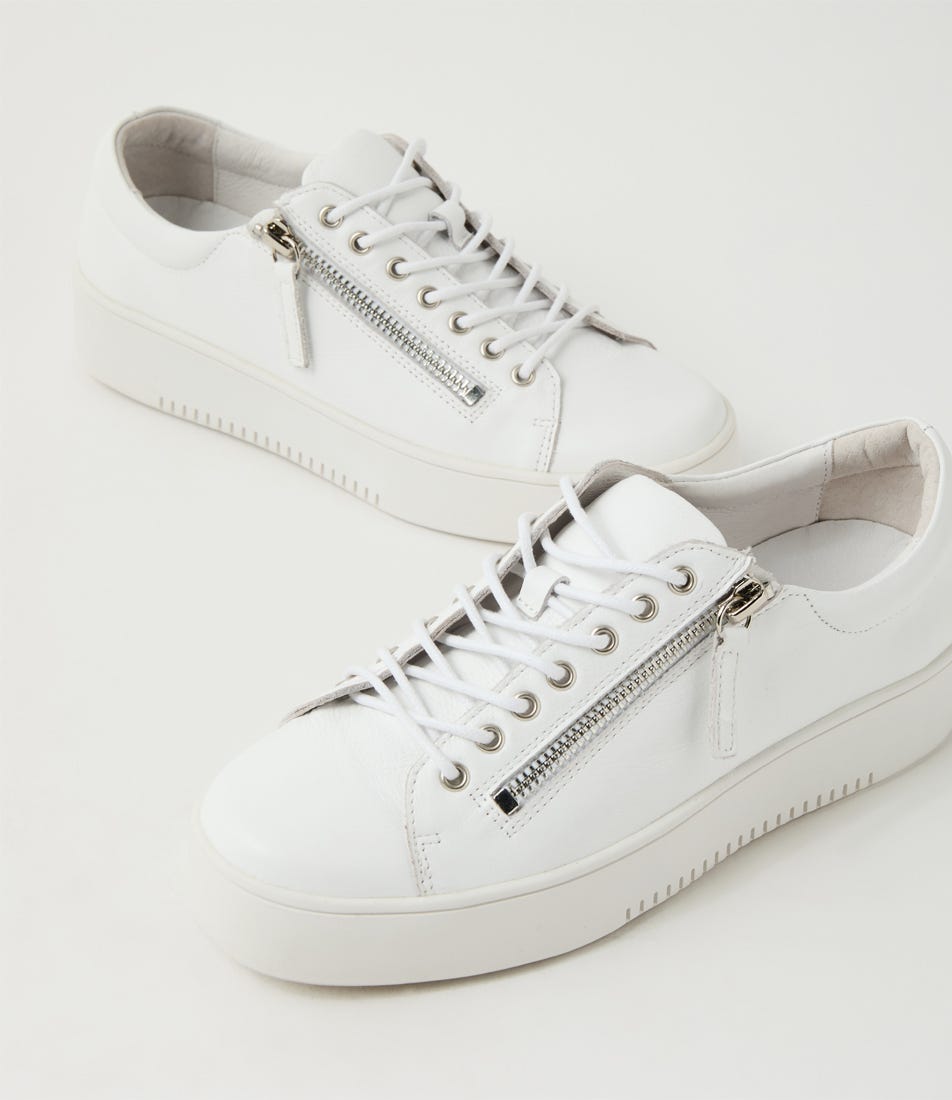 Laila All White Leather Sneakers