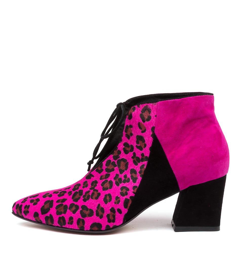 Buy Django & Juliette Maelle Dj Fuchsia Leopard Ankle Boots online with free shipping