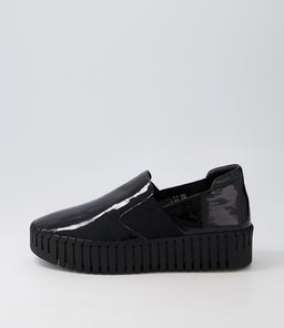 BECCA DJ BLACK BLACK SOLE PATENT LEATHER