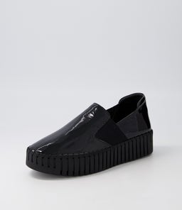 BECCA DJ BLACK BLACK SOLE PATENT LEATHER