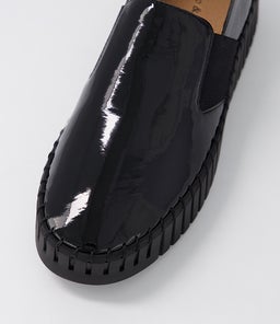BECCA DJ BLACK BLACK SOLE PATENT LEATHER