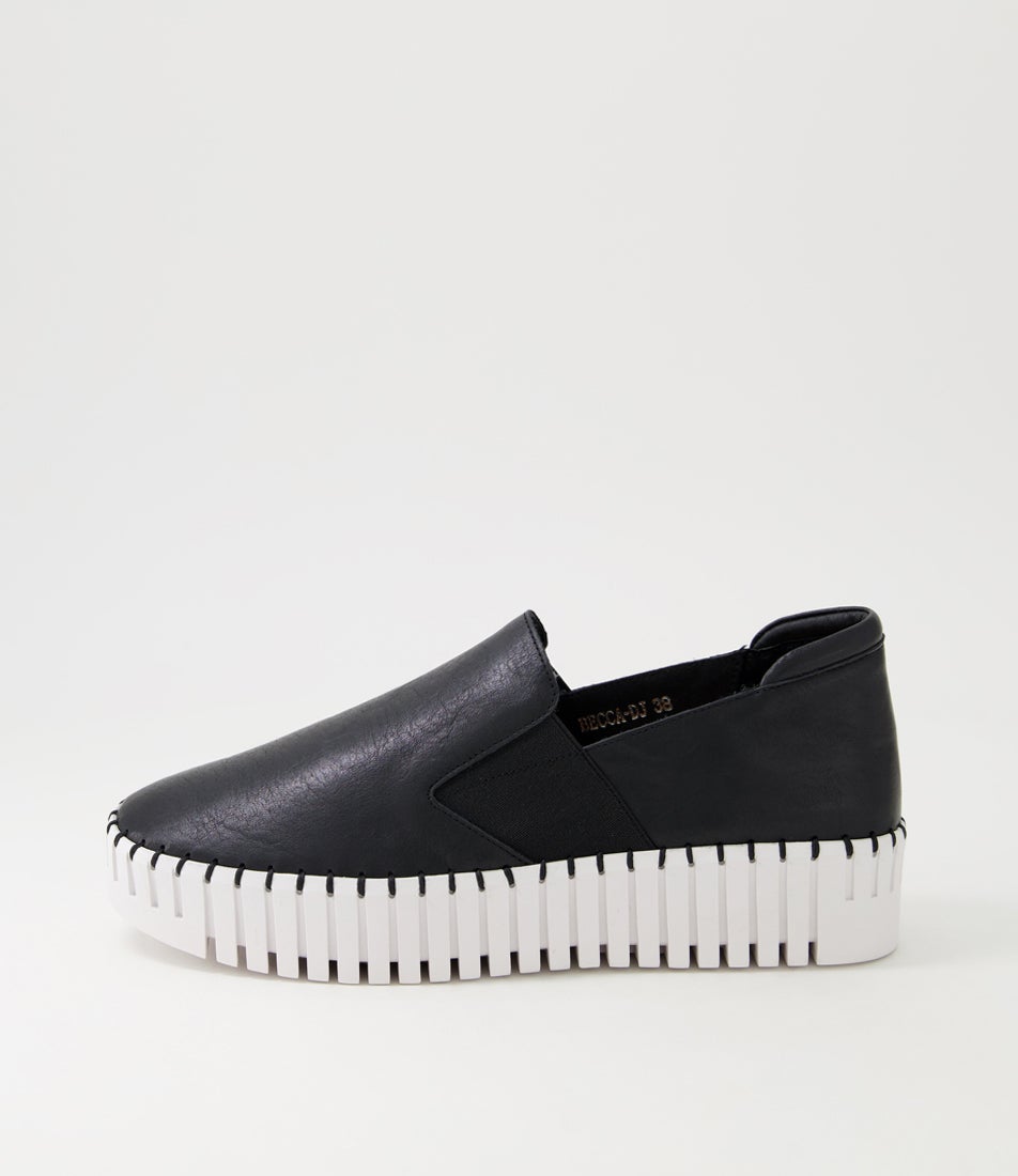 Becca Black White Leather Sneakers Becca Black White Leather Sneakers