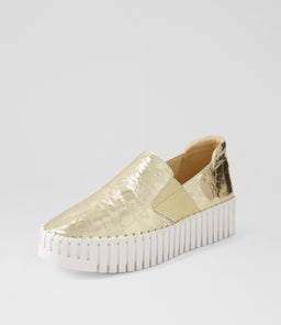 BECCA DJ GOLD CROC SHINE LEATHER