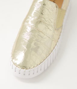 BECCA DJ GOLD CROC SHINE LEATHER