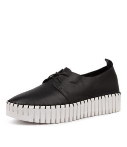 BRENDA DJ BLACK WHITE SOLE LEATHER