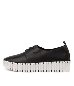 BRENDA DJ BLACK WHITE SOLE LEATHER