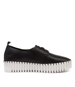BRENDA DJ BLACK WHITE SOLE LEATHER