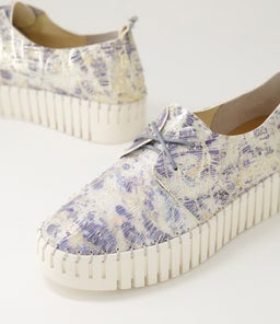 BRENDA DJ STEEL&OFF WHITE IVORY SOLE CUT LEATHER