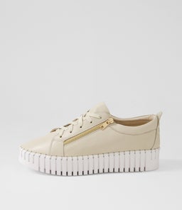 Bump Macadamia Leather Sneakers Bump Macadamia Leather Sneakers