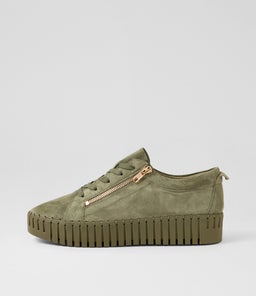 Bump Khaki Suede Sneakers Bump Khaki Suede Sneakers