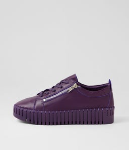 Bump Purple Leather Sneakers Bump Purple Leather Sneakers