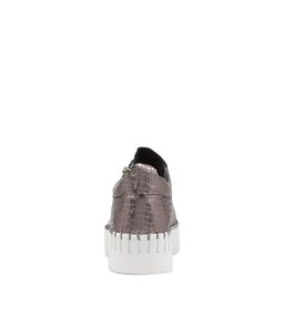 BUMP DJ PEWTER WHITE SOLE CROCO LEATHER