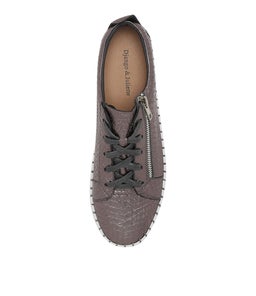BUMP DJ PEWTER WHITE SOLE CROCO LEATHER
