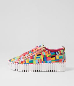 BUMP DJ PINK STRIPE MULTI PATENT LEATHER